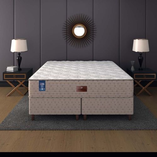 Cama Box + Colchão Simmons First Plush Série 1 — Plush